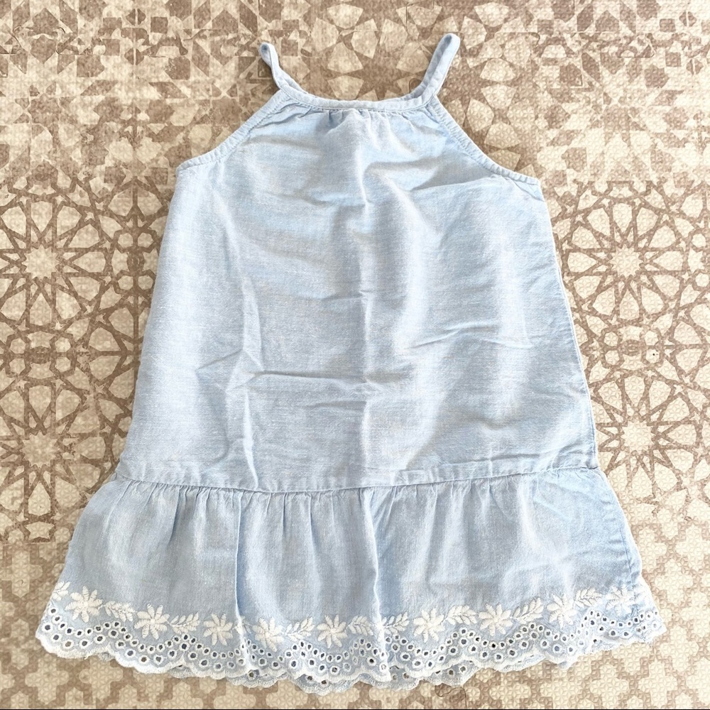 Old Navy toddler girls 2T embroidered chambray dress NEW